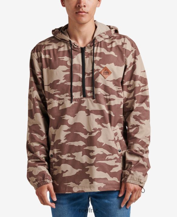 Reef NZ 62JVZ729 - Tango Anorak Lightweight Windbreaker Men Coriander Reef