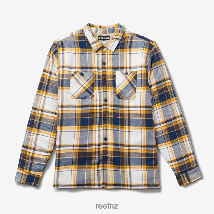 Reef NZ 62JVZ730 - Hickman Long Sleeve Shacket Men Indigo Blue Reef