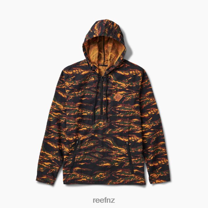 Reef NZ 62JVZ745 - Hensler Half-Zip Pullover Jacket Men Camo Reef