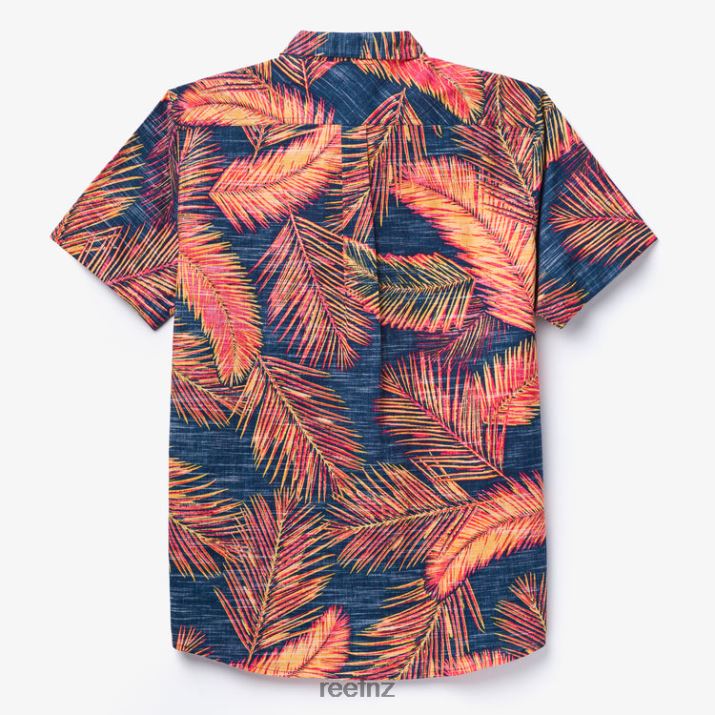 Reef NZ 62JVZ634 - Daintree Short Sleeve Shirt Men Hibiscus Reef