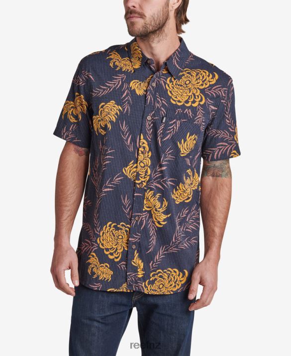 Reef NZ 62JVZ635 - Cole Short Sleeve Shirt Men Night Sky Reef