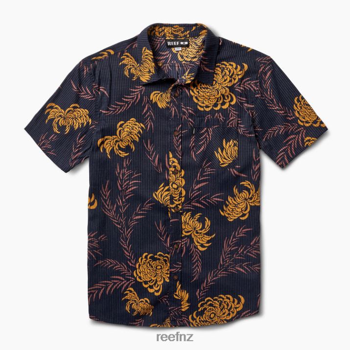 Reef NZ 62JVZ635 - Cole Short Sleeve Shirt Men Night Sky Reef