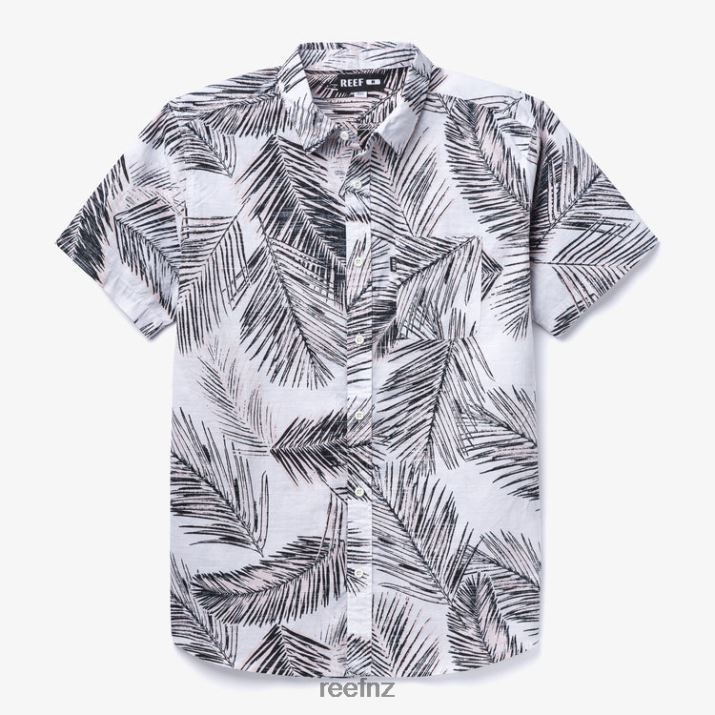 Reef NZ 62JVZ636 - Daintree Short Sleeve Shirt Men Marshmallow Reef
