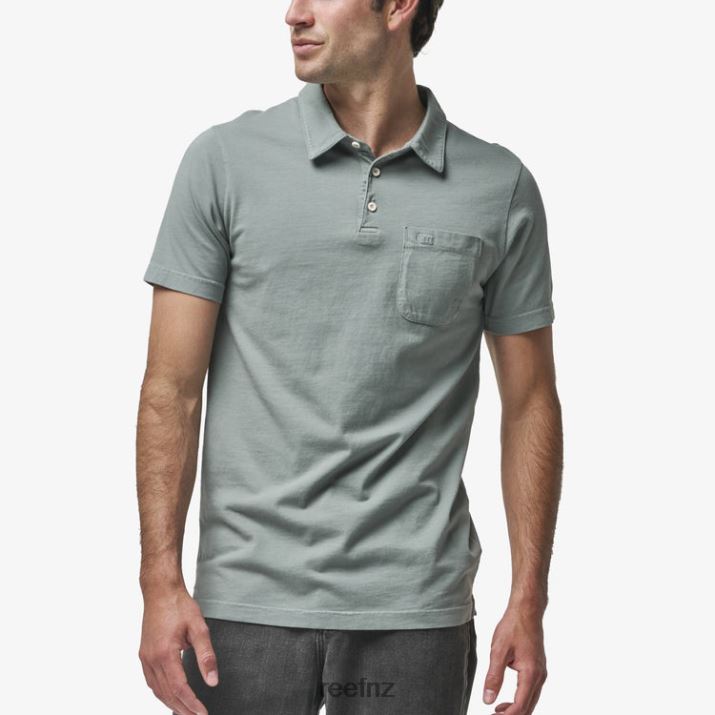 Reef NZ 62JVZ637 - Walker Short Sleeve Polo Men Chinois Green Reef