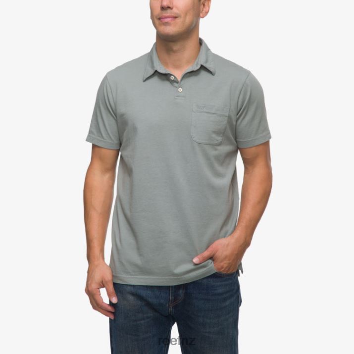 Reef NZ 62JVZ637 - Walker Short Sleeve Polo Men Chinois Green Reef