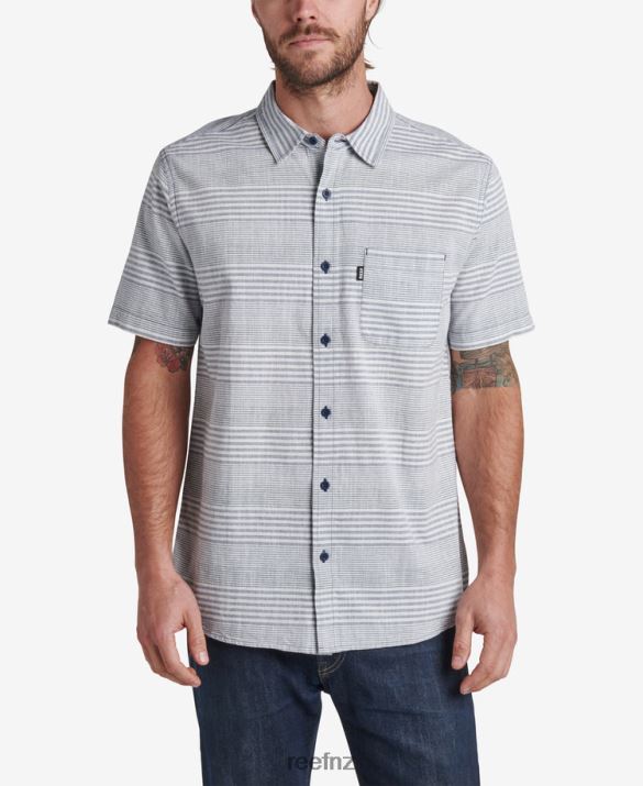 Reef NZ 62JVZ638 - Manny Short Sleeve Shirt Men Indigo Blue Reef