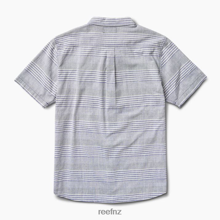 Reef NZ 62JVZ638 - Manny Short Sleeve Shirt Men Indigo Blue Reef