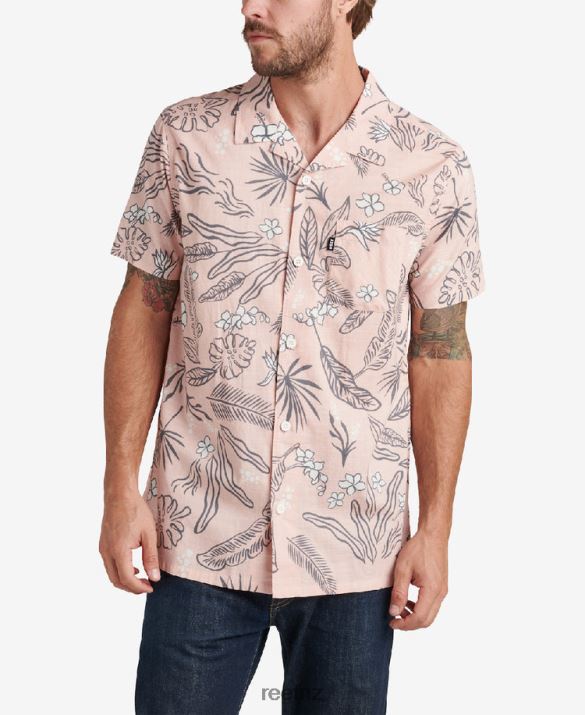 Reef NZ 62JVZ639 - Rockdale Short Sleeve Shirt Men Sepia Rose Reef