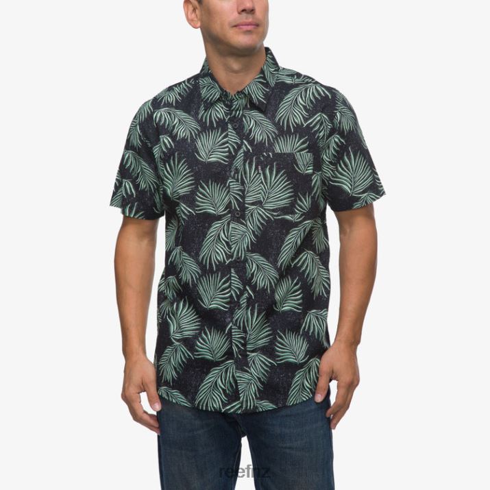 Reef NZ 62JVZ640 - Culber Short Sleeve Shirt Men Caviar Reef