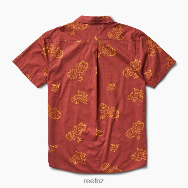 Reef NZ 62JVZ642 - Forge Short Sleeve Shirt Men Mahogany Reef