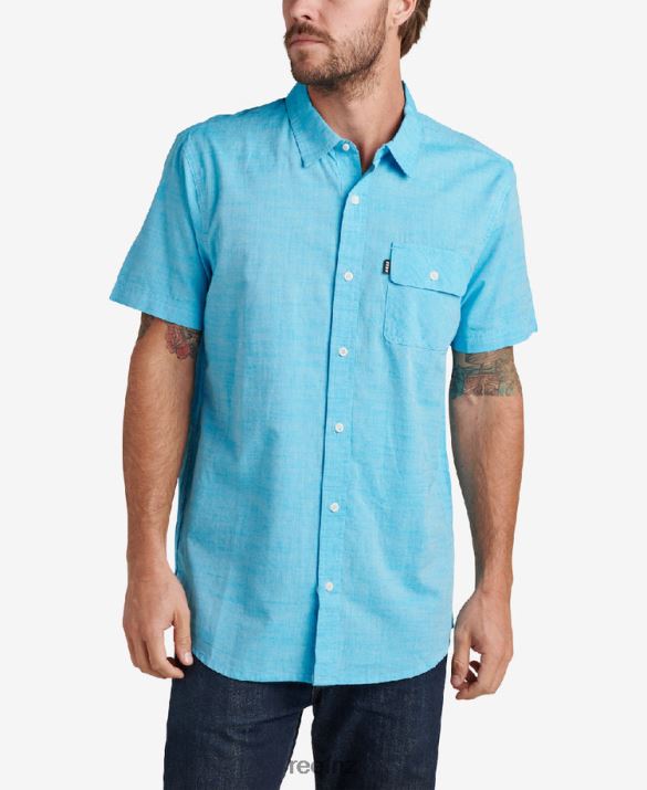 Reef NZ 62JVZ643 - Winfred Short Sleeve Shirt Men Starlight Blue Reef
