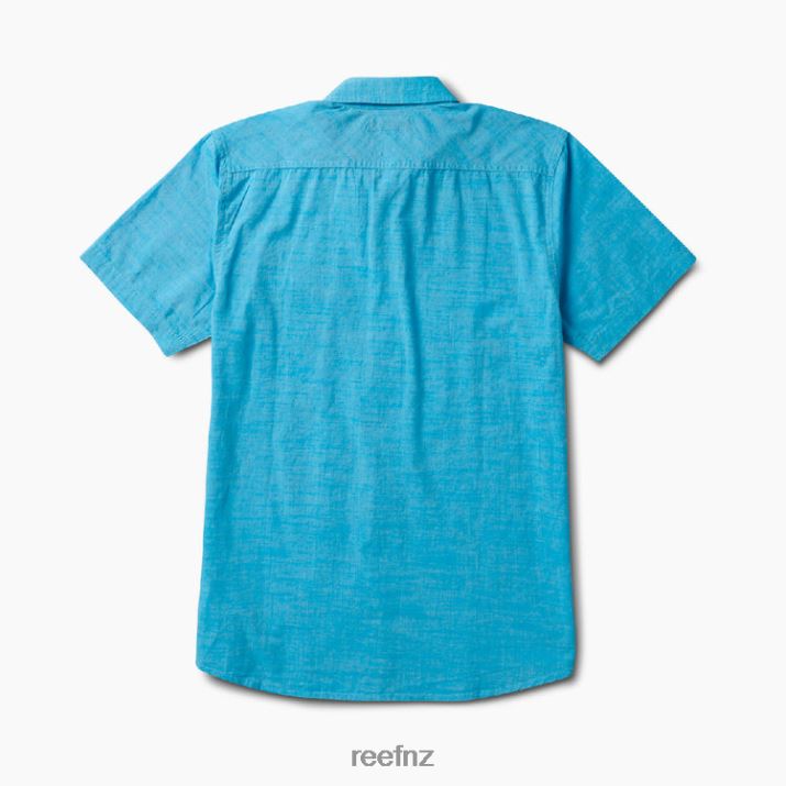 Reef NZ 62JVZ643 - Winfred Short Sleeve Shirt Men Starlight Blue Reef