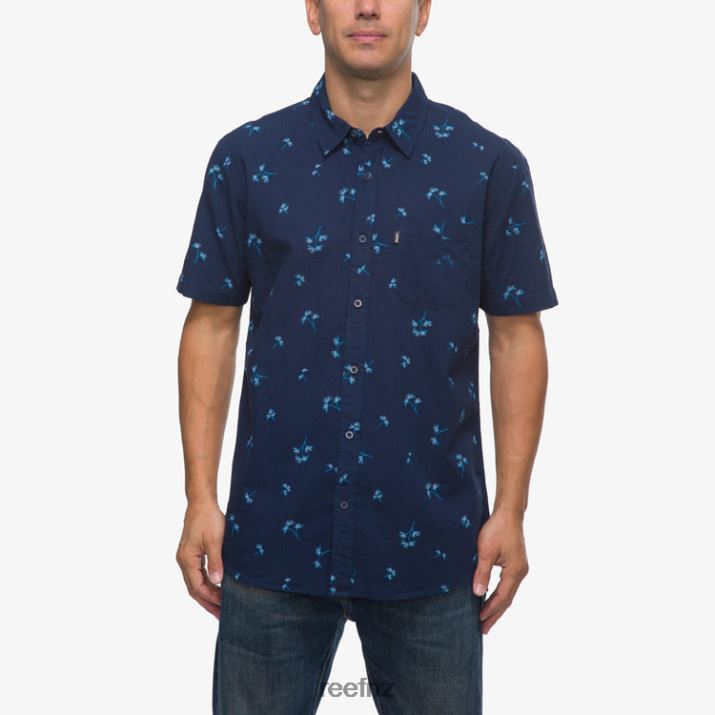 Reef NZ 62JVZ644 - Corbin Short Sleeve Shirt Men Insigna Blue Reef