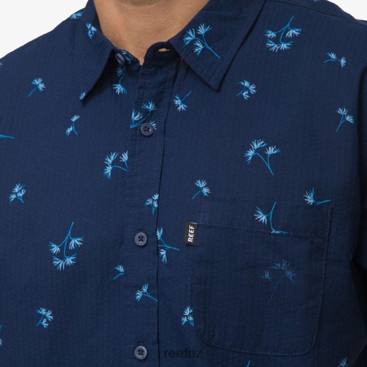 Reef NZ 62JVZ644 - Corbin Short Sleeve Shirt Men Insigna Blue Reef