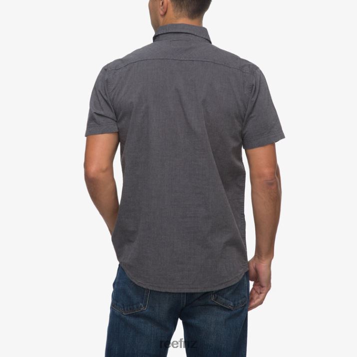 Reef NZ 62JVZ645 - Winfred Short Sleeve Shirt Men Caviar Reef