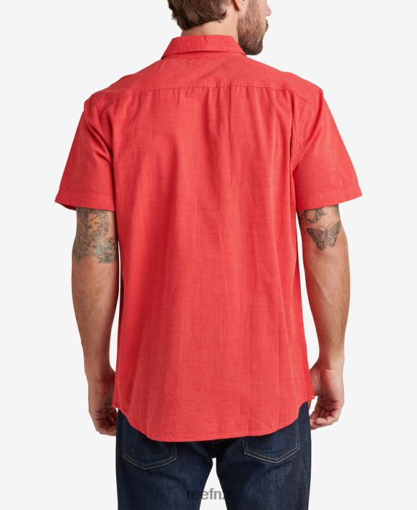 Reef NZ 62JVZ646 - Winfred Short Sleeve Shirt Men Hibiscus Reef