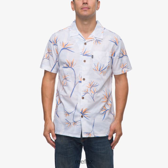 Reef NZ 62JVZ647 - Farley Short Sleeve Shirt Men Bright White Reef
