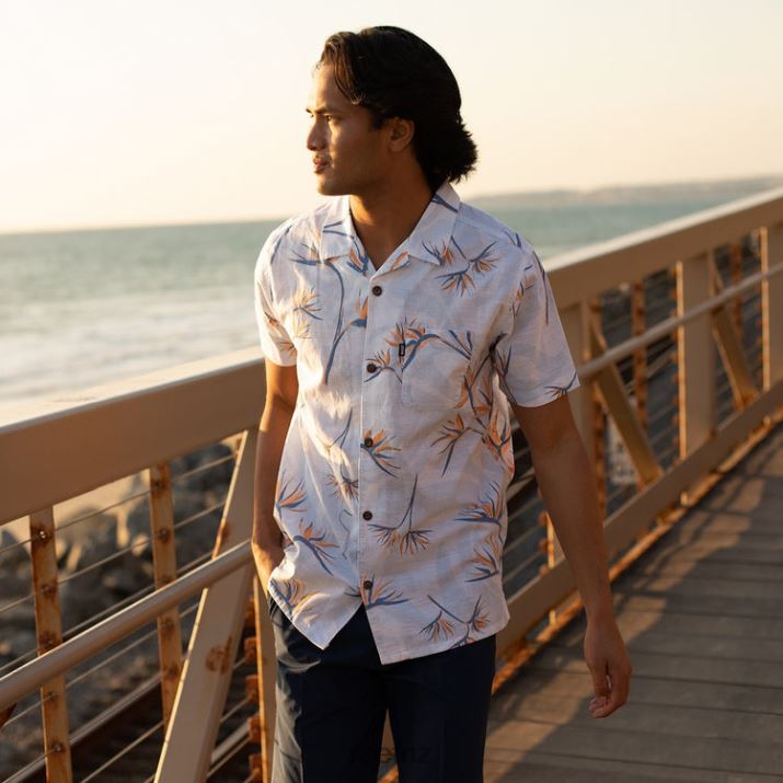 Reef NZ 62JVZ647 - Farley Short Sleeve Shirt Men Bright White Reef