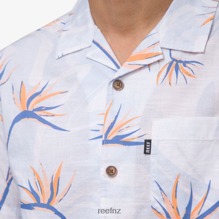 Reef NZ 62JVZ647 - Farley Short Sleeve Shirt Men Bright White Reef