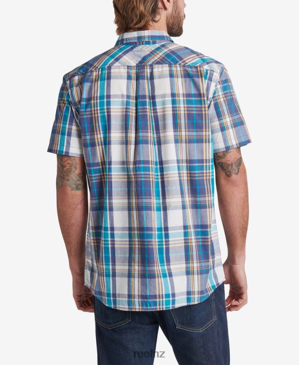 Reef NZ 62JVZ648 - Pardy Short Sleeve Shirt Men Indigo Blue Reef