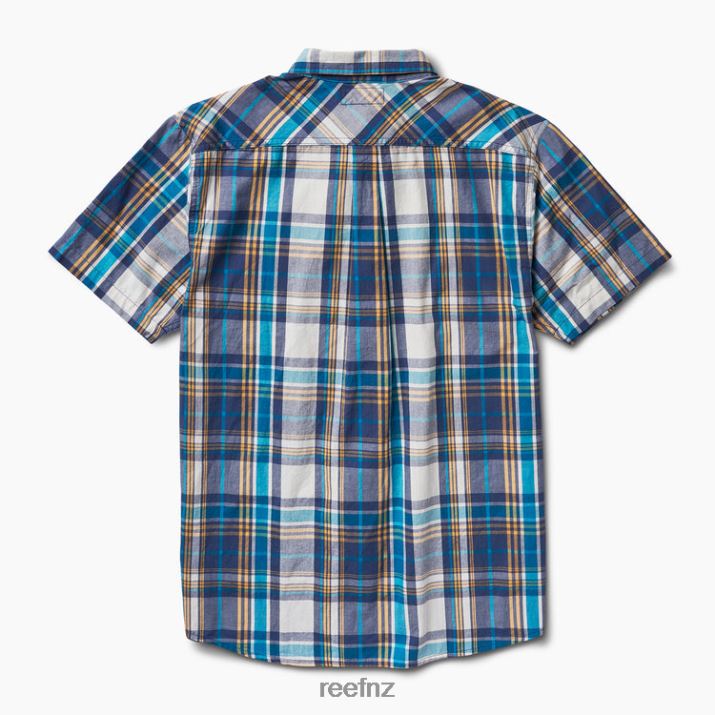 Reef NZ 62JVZ648 - Pardy Short Sleeve Shirt Men Indigo Blue Reef