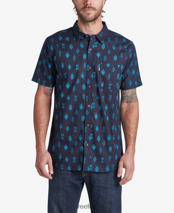 Reef NZ 62JVZ649 - Travis Short Sleeve Shirt Men Night Sky Reef