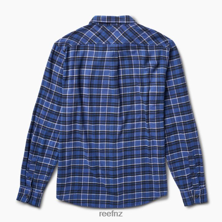 Reef NZ 62JVZ650 - Kosma Long Sleeve Flannel Shirt Men Indigo Blue Reef