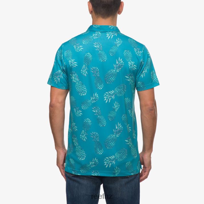 Reef NZ 62JVZ652 - Spinner Short Sleeve Polo Men Tile Blue Reef