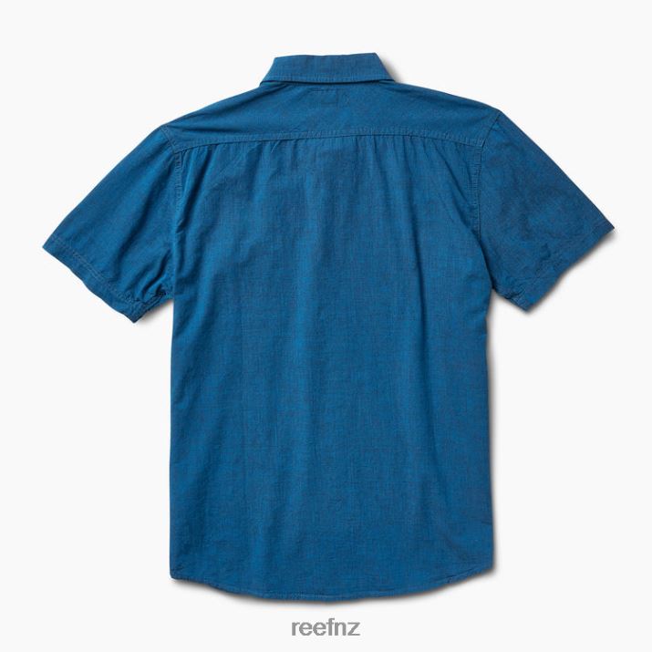 Reef NZ 62JVZ653 - Winfred Short Sleeve Shirt Men French Blue Reef