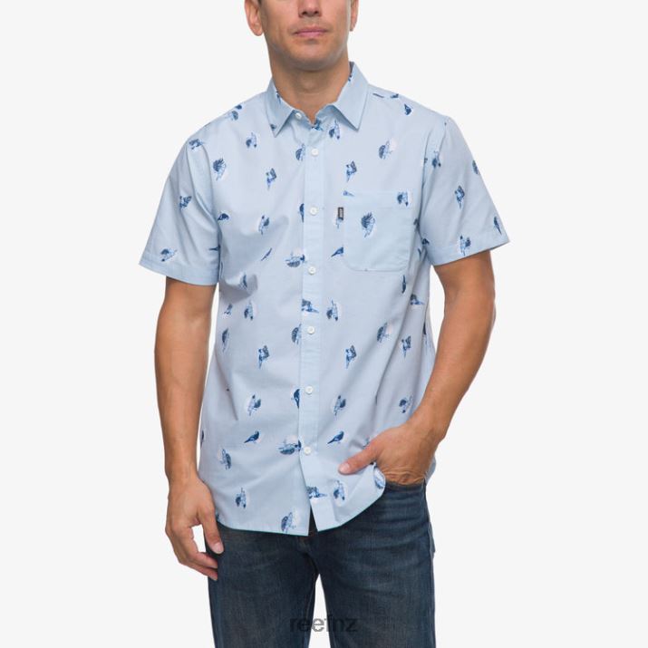 Reef NZ 62JVZ654 - Barrel Short Sleeve Shirt Men Skyway Reef