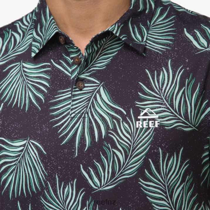 Reef NZ 62JVZ655 - Spinner Short Sleeve Polo Men Caviar Reef