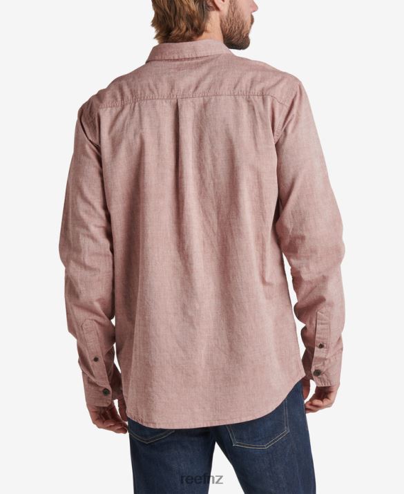 Reef NZ 62JVZ657 - Stuart Long Sleeve Shirt Men Mahogany Reef