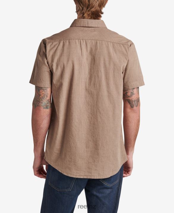 Reef NZ 62JVZ659 - Winfred Short Sleeve Shirt Men Rain Drum Reef