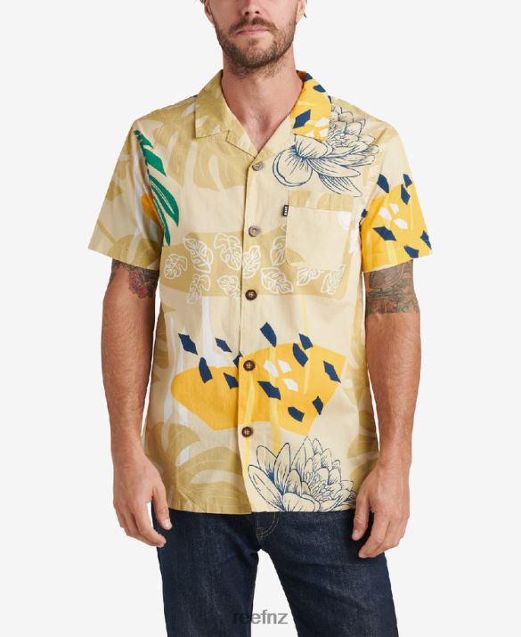 Reef NZ 62JVZ660 - Otis Short Sleeve Shirt Men Fog Reef