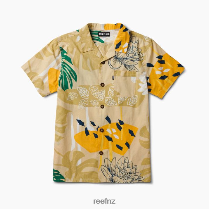 Reef NZ 62JVZ660 - Otis Short Sleeve Shirt Men Fog Reef