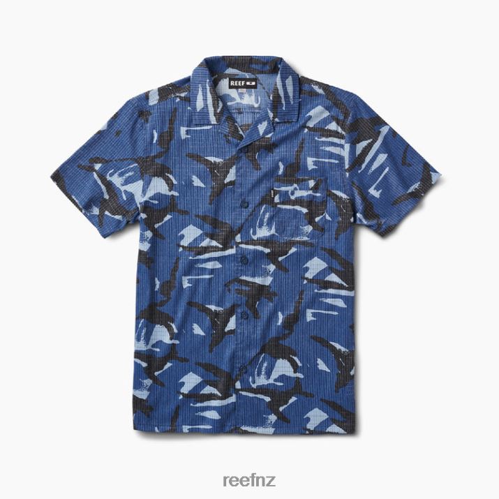 Reef NZ 62JVZ663 - Rhys Mechanical Shirt Men Insigna Blue Reef