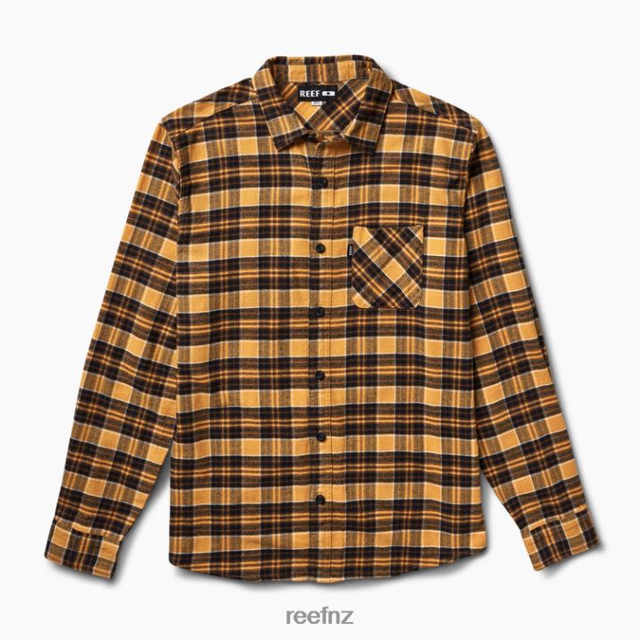 Reef NZ 62JVZ667 - Kosma Long Sleeve Flannel Shirt Men Oak Bluff Reef