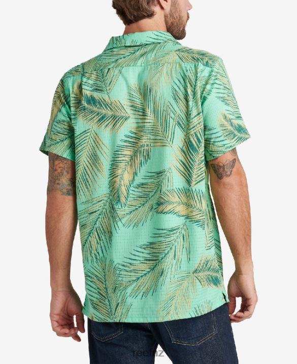 Reef NZ 62JVZ668 - Peters Short Sleeve Shirt Men Electric Green Reef