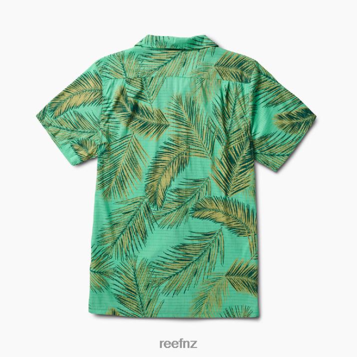 Reef NZ 62JVZ668 - Peters Short Sleeve Shirt Men Electric Green Reef