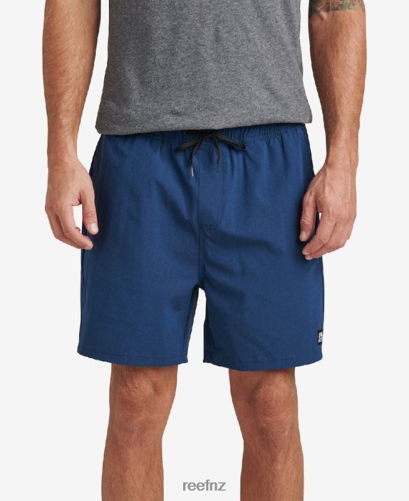 Reef NZ 62JVZ669 - Fields Elastic Waist Walk Shorts 17" Men Insignia Blue Reef