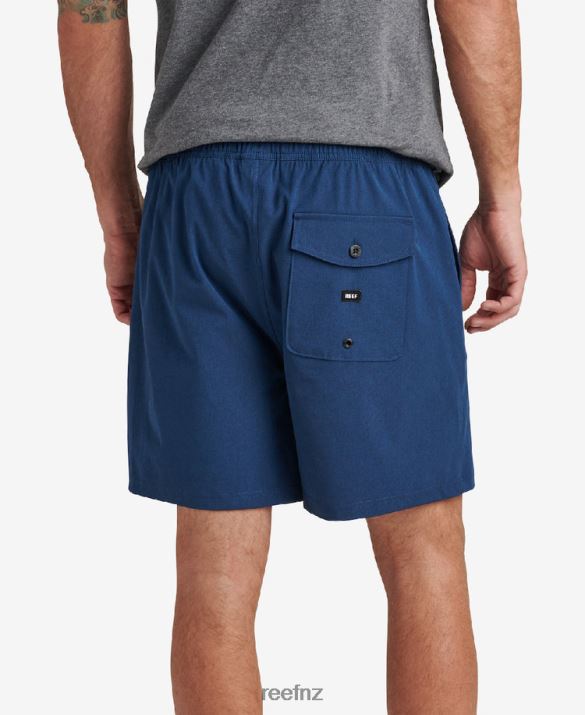 Reef NZ 62JVZ669 - Fields Elastic Waist Walk Shorts 17\" Men Insignia Blue Reef