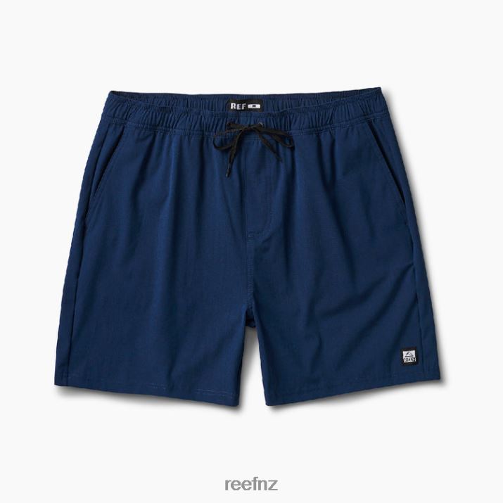 Reef NZ 62JVZ669 - Fields Elastic Waist Walk Shorts 17\" Men Insignia Blue Reef