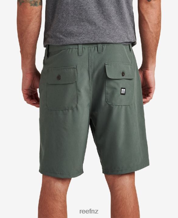 Reef NZ 62JVZ673 - Medford Hybrid Walk Short 19\" Men Thyme Reef