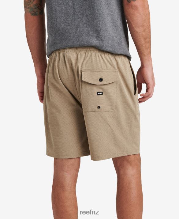 Reef NZ 62JVZ675 - Fields Elastic Waist Walk Shorts 17\" Men Kelp Reef