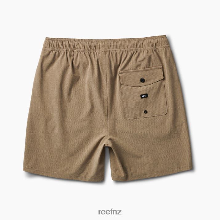 Reef NZ 62JVZ675 - Fields Elastic Waist Walk Shorts 17\" Men Kelp Reef