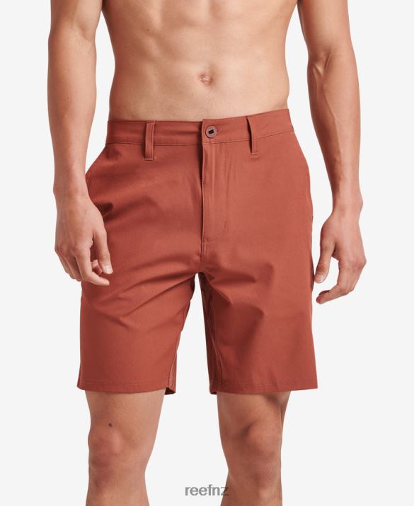 Reef NZ 62JVZ677 - Medford Hybrid Walk Short 19" Men Mahogany Reef
