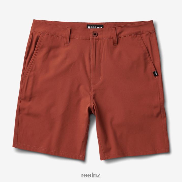 Reef NZ 62JVZ677 - Medford Hybrid Walk Short 19\" Men Mahogany Reef