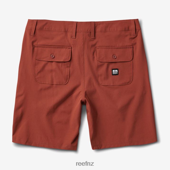 Reef NZ 62JVZ677 - Medford Hybrid Walk Short 19\" Men Mahogany Reef