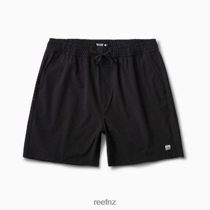 Reef NZ 62JVZ679 - Fields Elastic Waist Walk Shorts 17" Men Caviar Reef