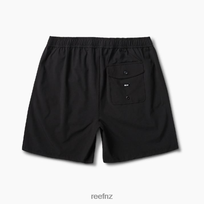 Reef NZ 62JVZ679 - Fields Elastic Waist Walk Shorts 17\" Men Caviar Reef